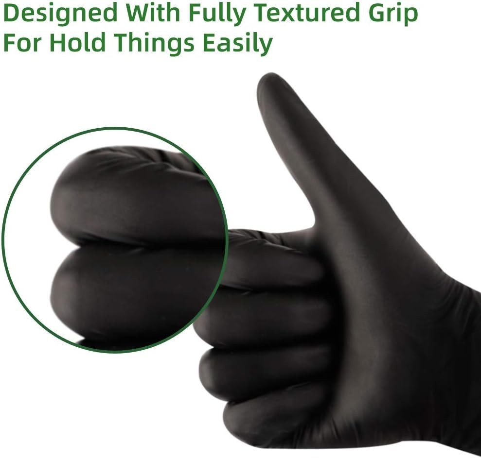 Nitrile Disposable Gloves Pack of 100, Latex Free Safety Working Gloves for F…