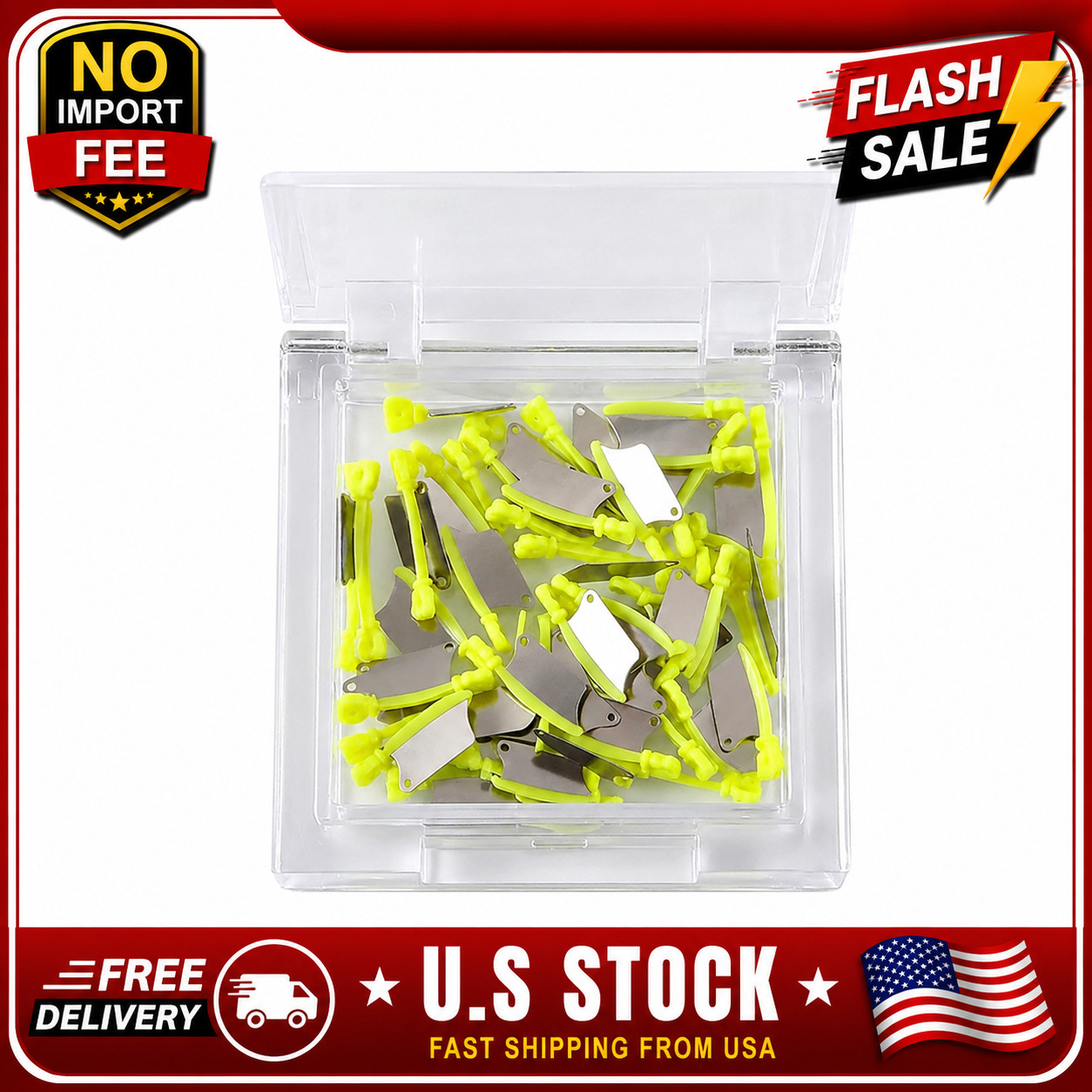 40Pcs Dental Wedge Knife Interproximal Plastic Matrix Wedges Small, Green