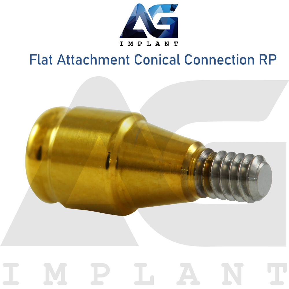 Flat Attachment Prosthetic System Titanium RP Conical Connection 2.65mm