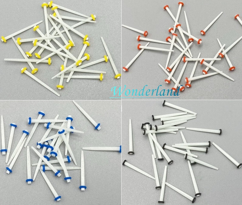 200pcs Dental Quartz Glass Fiber Post Root Canal Pins Straight/Screw Posts