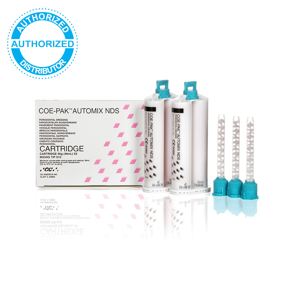 GC COE-PAK Automix NDS Periodontal Dressing 2x48mL Cartrdiges w/ 12 Tips 135003