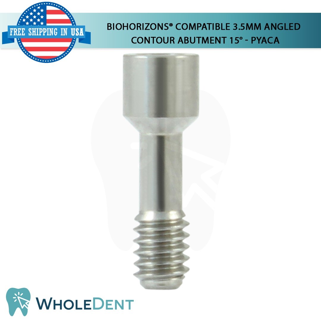 5 BioHorizons® Compatible 3.5mm Angled Contour Abut ment 15° Titanium Dental