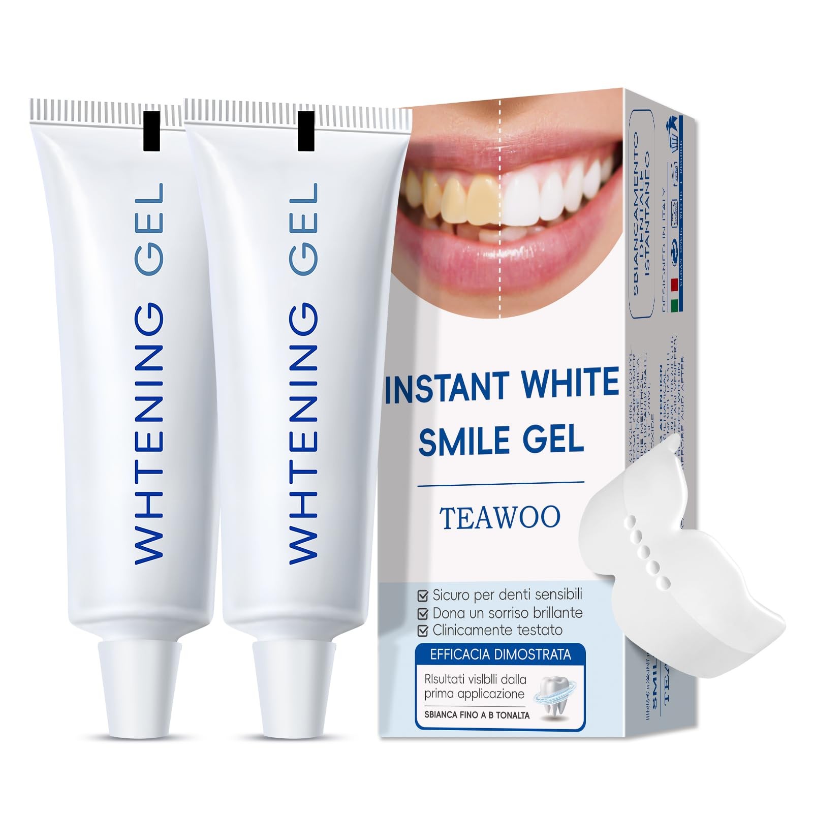 TEAWOO Teeth Whitening Gel – 60ml (2x30ml), 0.68 Fl Oz (Pack of 3), White
