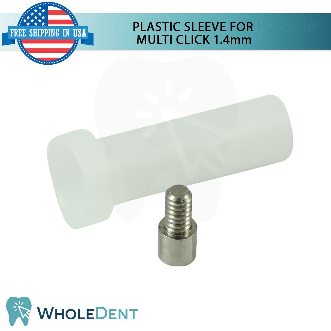 5x Angulated 17° Multi Unit 1.4mm Prosthetic Plastic Sleeve Set Int Hex 2.42mm
