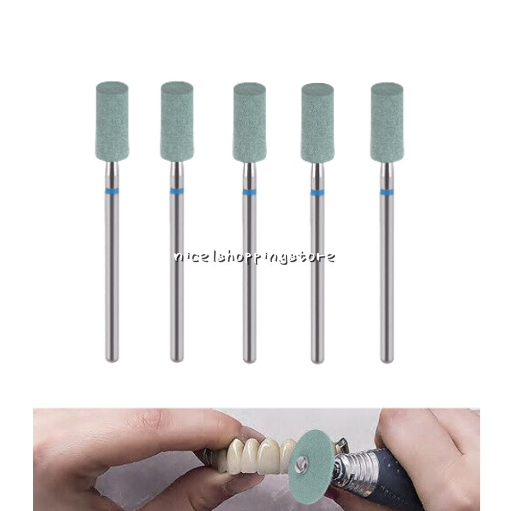 5 Pcs Dental Ceramic Diamond Grinder Polisher Burs Zirconia Porcelain HP CD2023