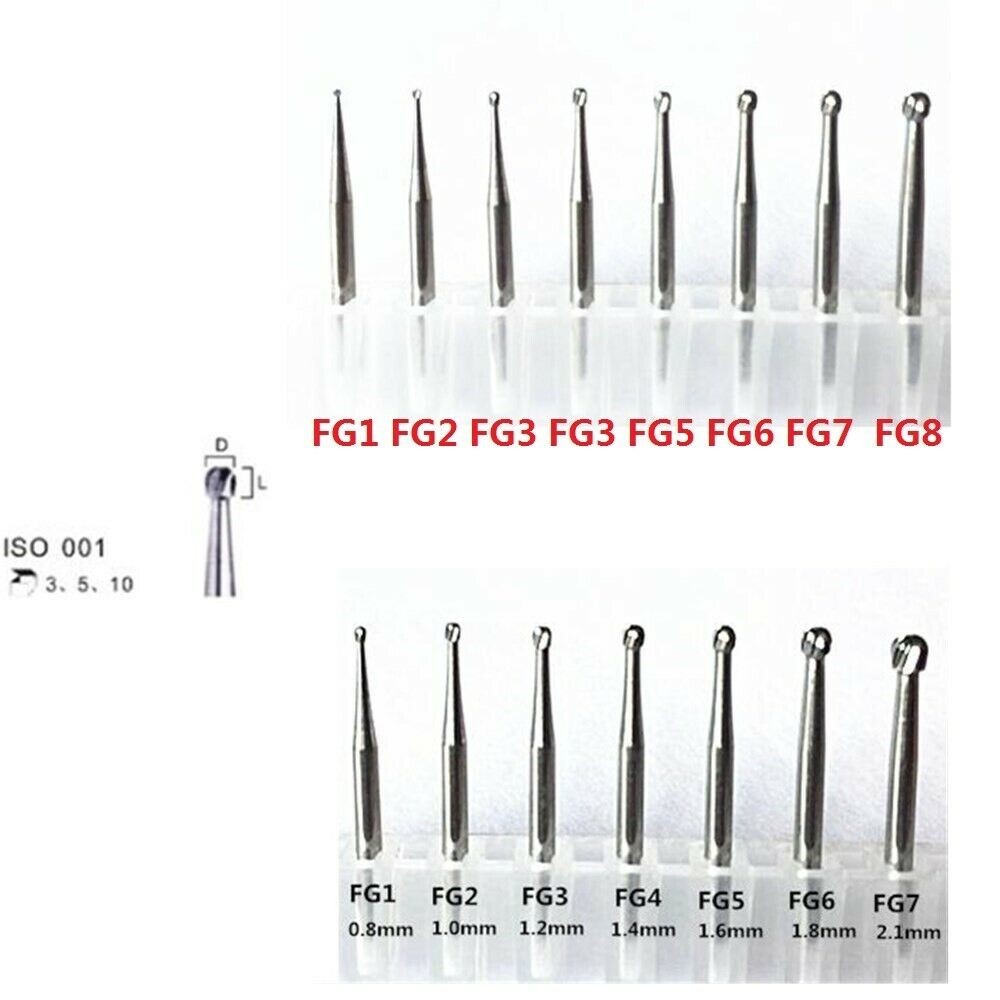 Dental Surgical Tungsten Carbide Steel Burs Drills for High Speed Handpiece FGOS
