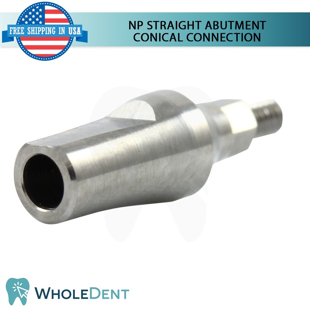 10x NP Conical Connection Straight Abutment Titanium Dental Ø3.5mm