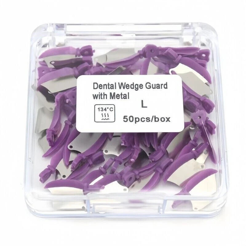 50 Pcs Dental Sectional Protection Steel Wedges Matrix Bands Ring Matrice Clamp