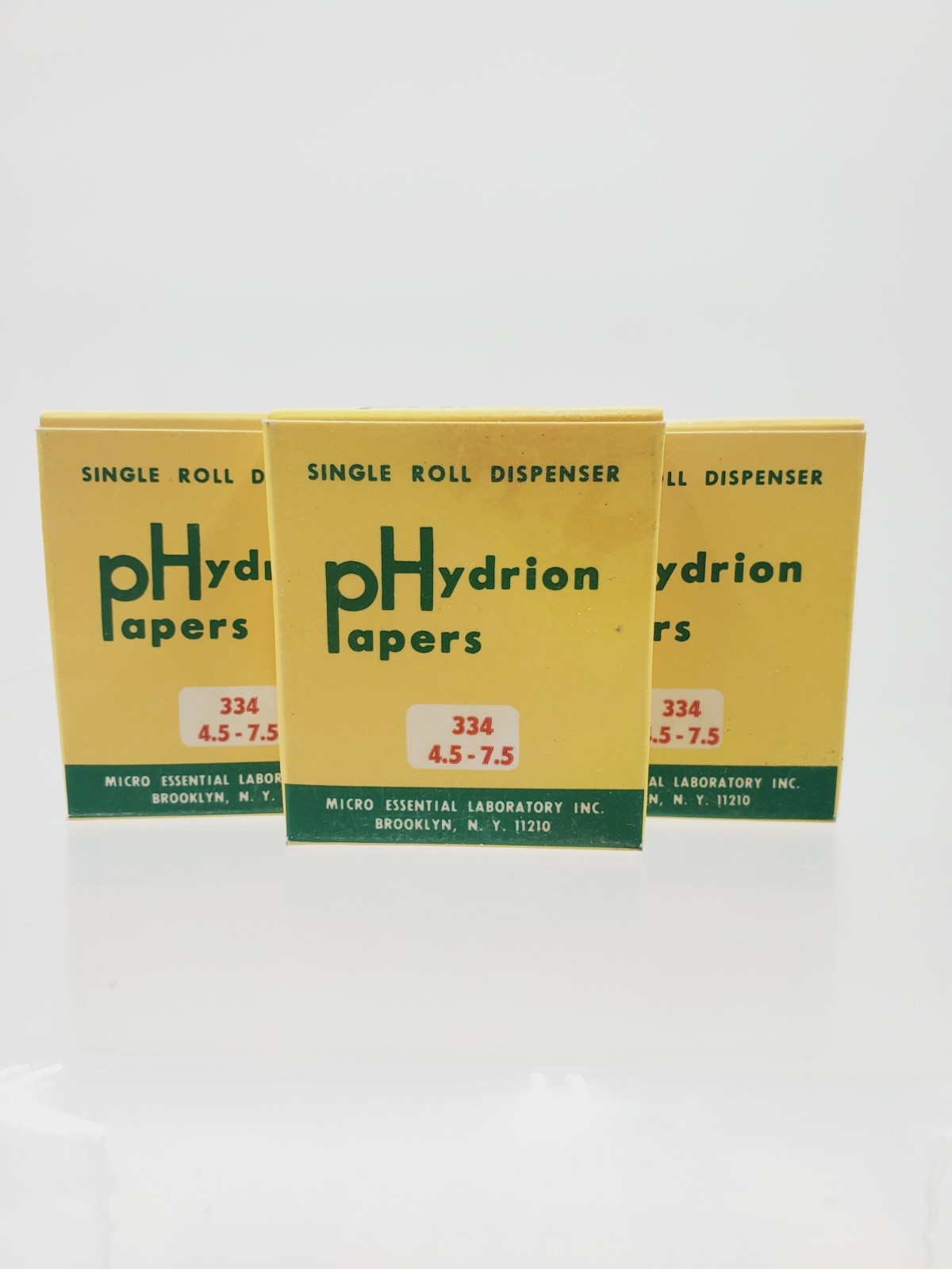 Lot Of 3 Micro Essential Laboratories Hydrion Ph Chlorine Single Roll Dispense