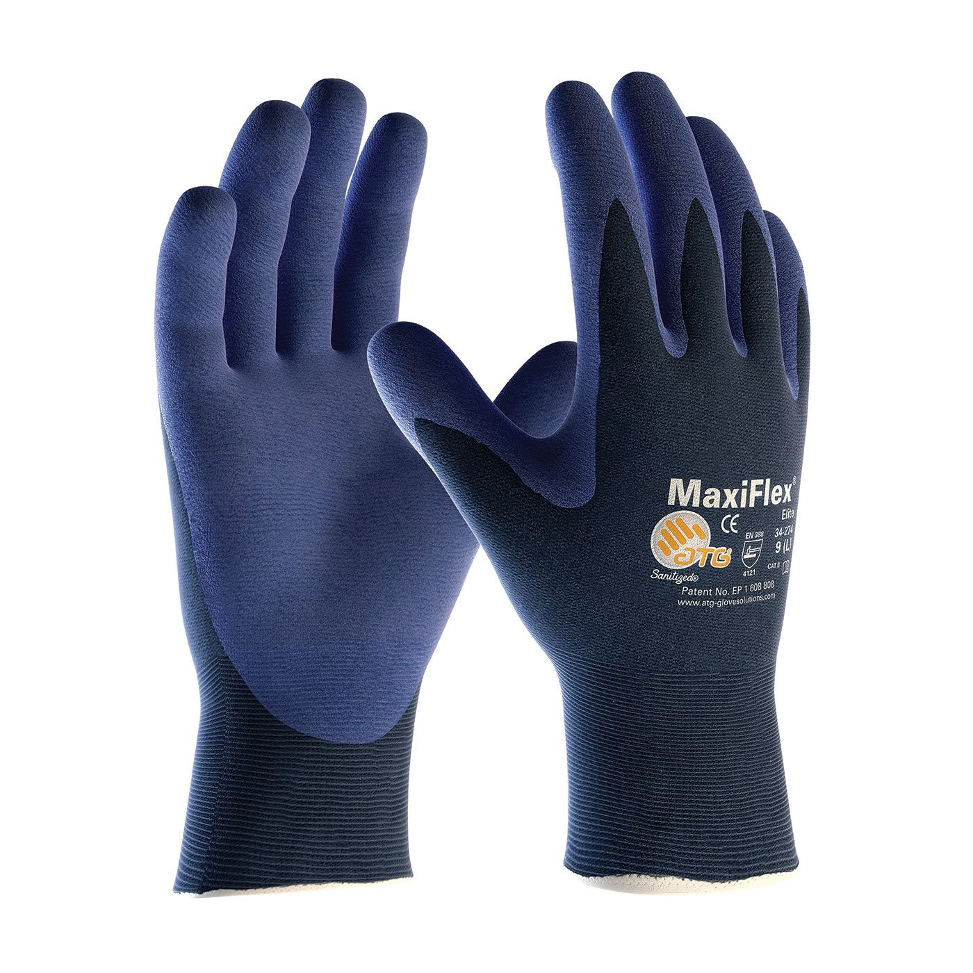 Pip Elite Maxiflex 34-274 Ultra Light Weight Nitrile Coated Grip Glove Size