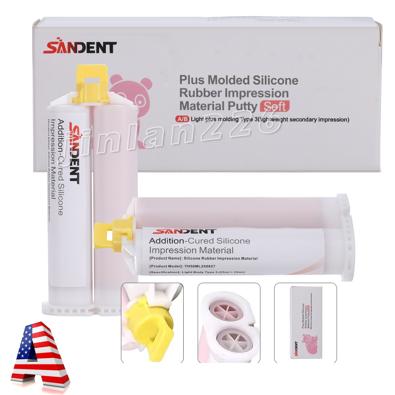 Dental VPS Impression Material Light Body – Fast Set 50mm+5 x Tips