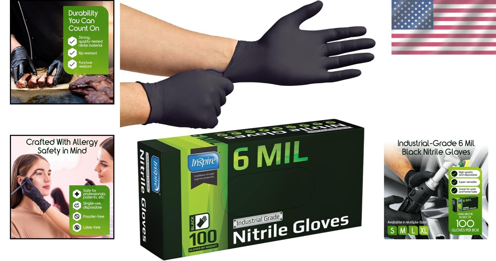 Puncture Resistant 6 Mil Nitrile Gloves – Safe for Medical, Industrial & Kitchen