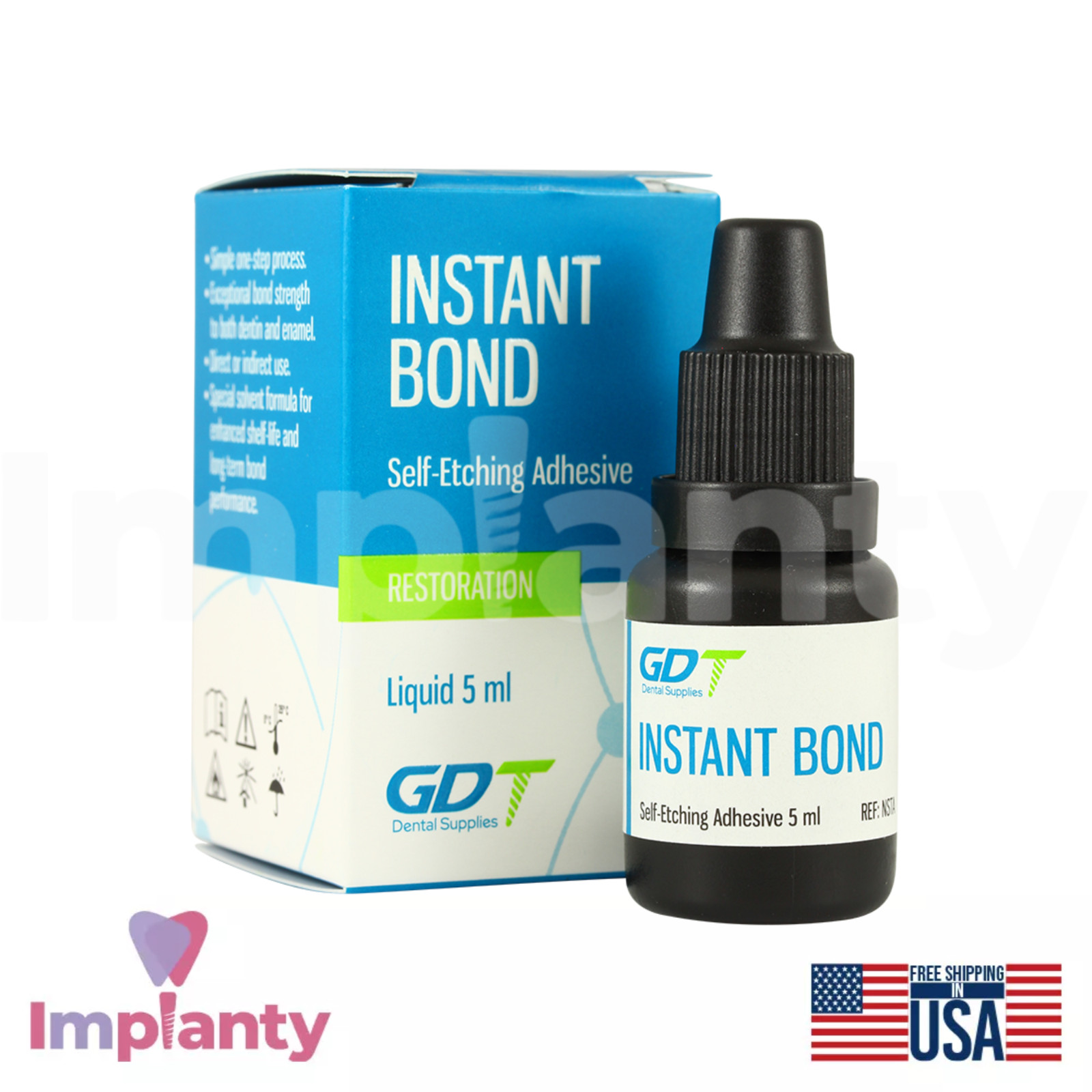 One Step Self Etchng Adhesive 5ml Light Cure Dental Bonding Restoration