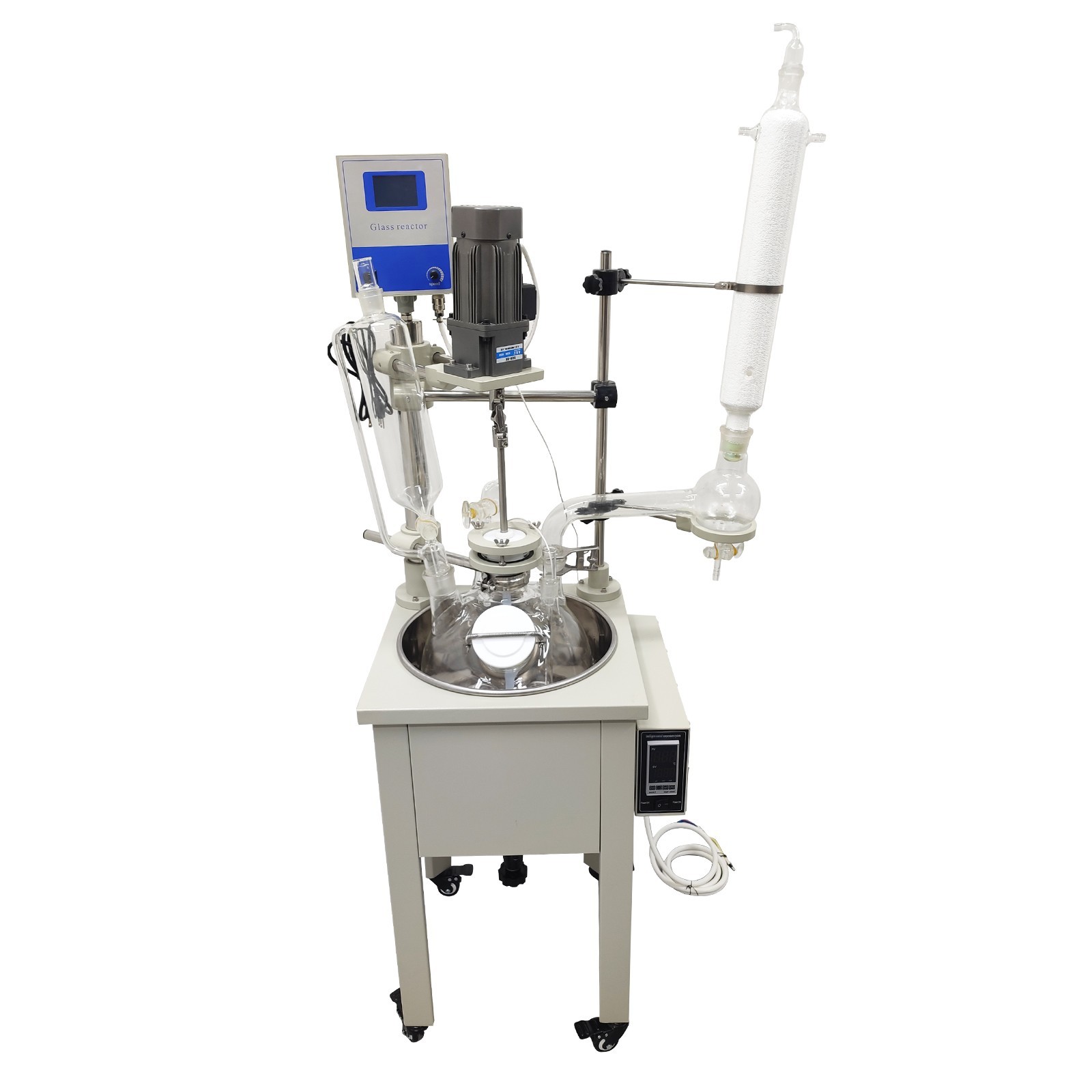 110V 10L Lab Jacketed Glass Reactor Laboratory Glass Reactor Digital Display
