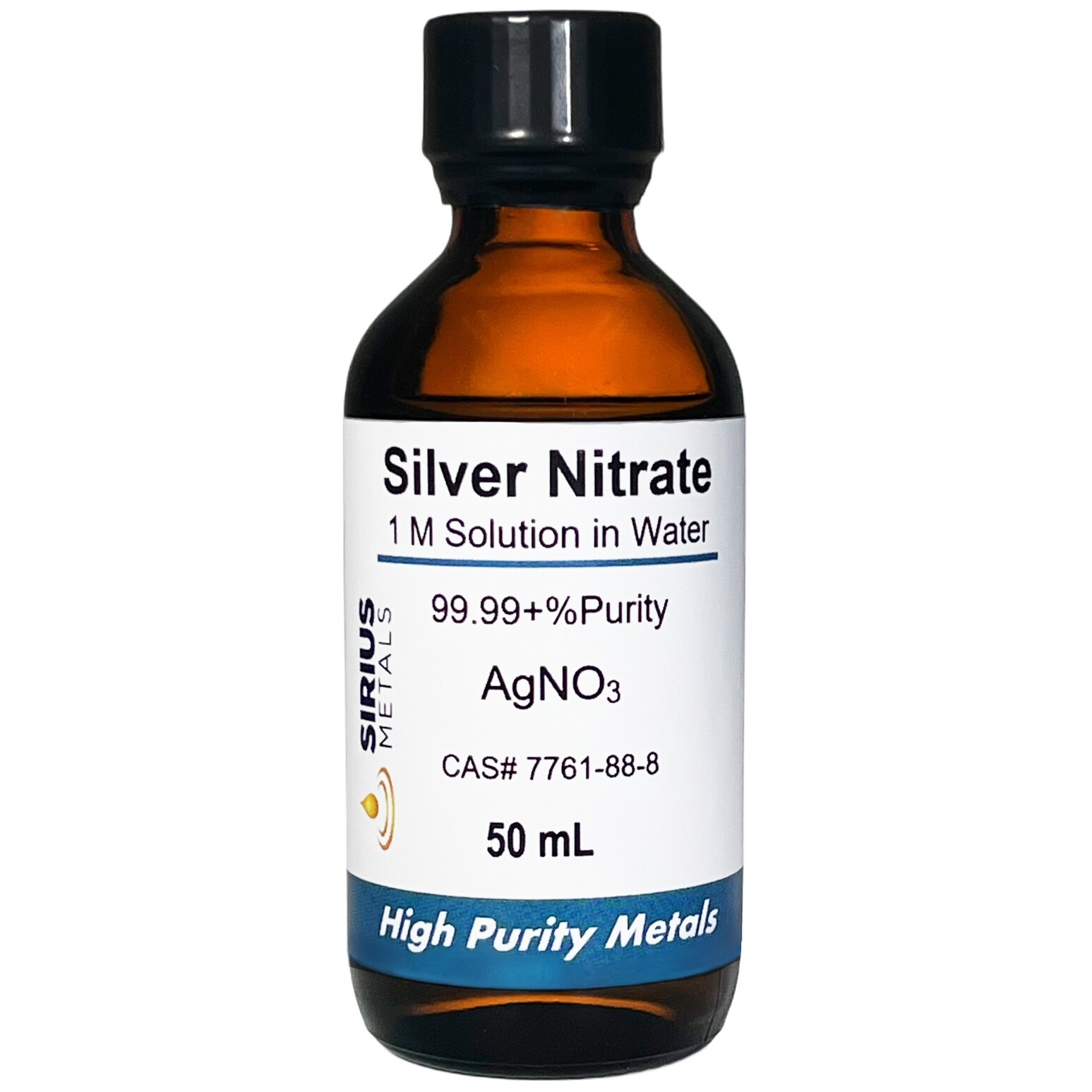 Silver Nitrate Solution (CAS# 7761-88-8) – 1 Molar Solution of AgNO3 50 mL