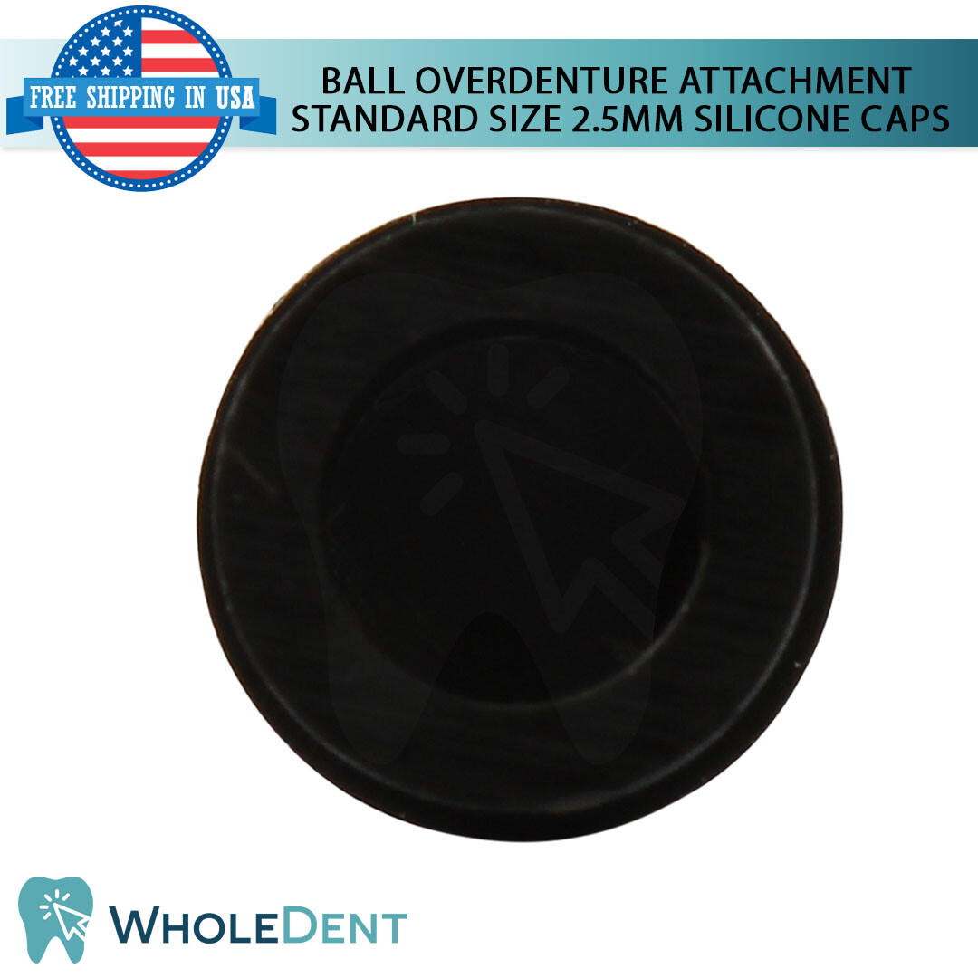 10x Lab Silicone Cap Ø2.5mm Ball Attachment Abut ment Dental Im plant