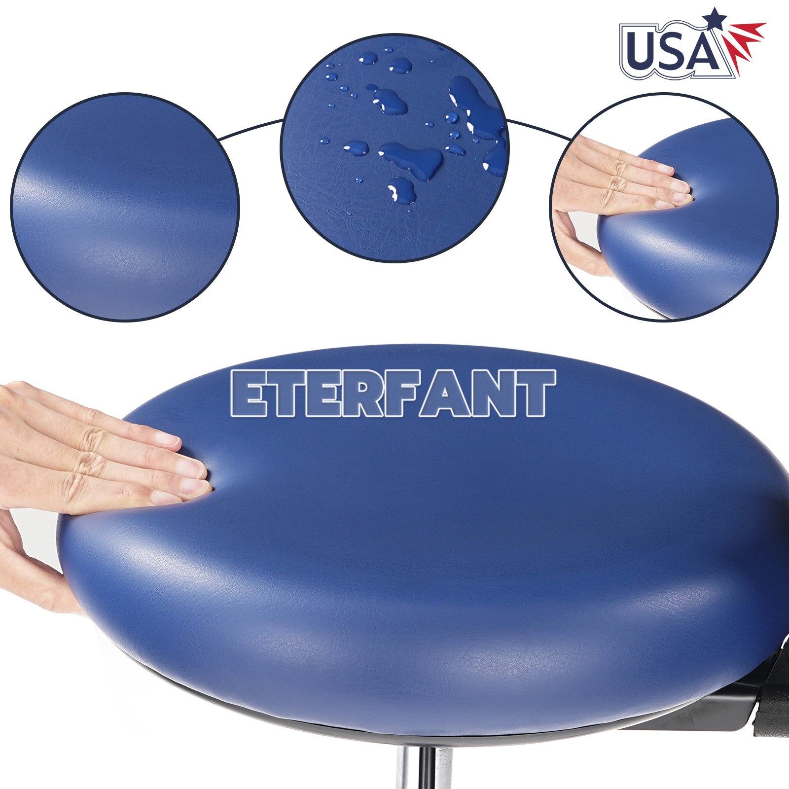 Dental 3.5X Headband Binocular Loupes/Assistant Stool Mobile Chair Black/Blue US