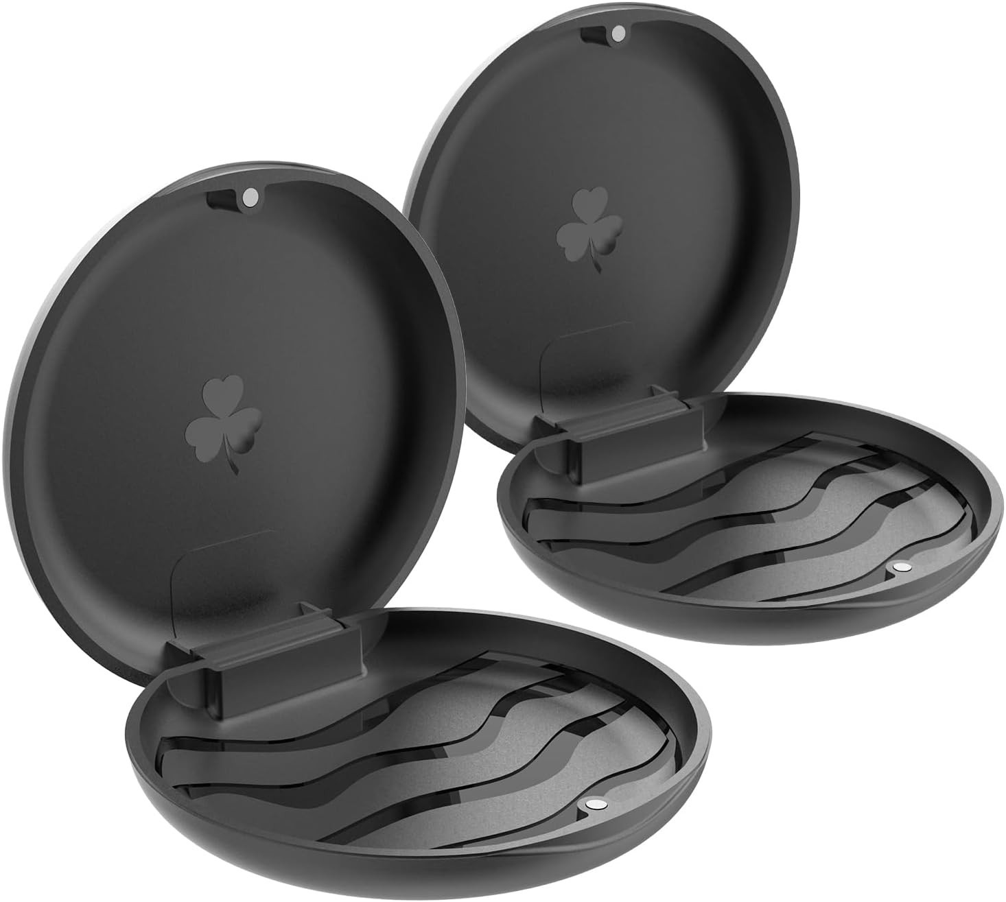 Durable Black Orthodontic Retainer Cases – Lockable & Easy to Clean (2 Pack)