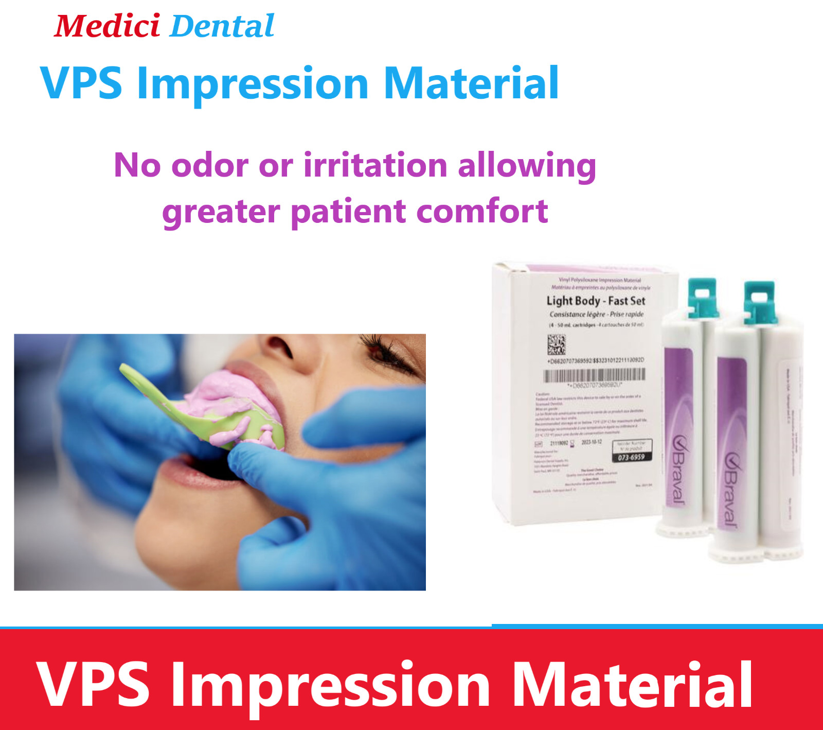 Dental Impression Material, VPS Heavy & Light Body, Fast & Regular (Choose Qtys)