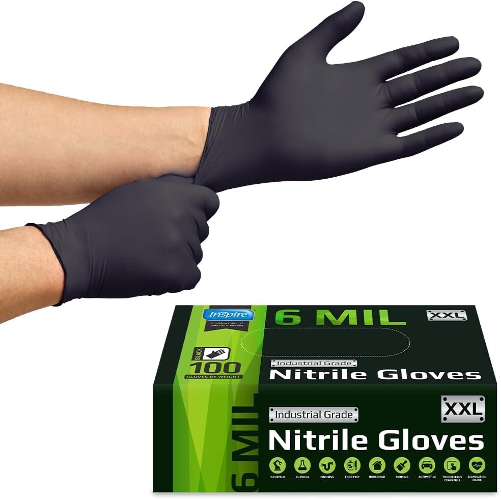 Puncture Resistant 6 Mil Nitrile Gloves – Safe for Medical, Industrial & Kitchen