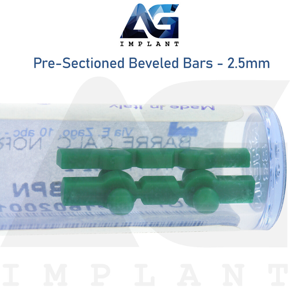 2 Normal Pre-Sectioned Beveled Bar OT Cap Ball Attachment Rhein83
