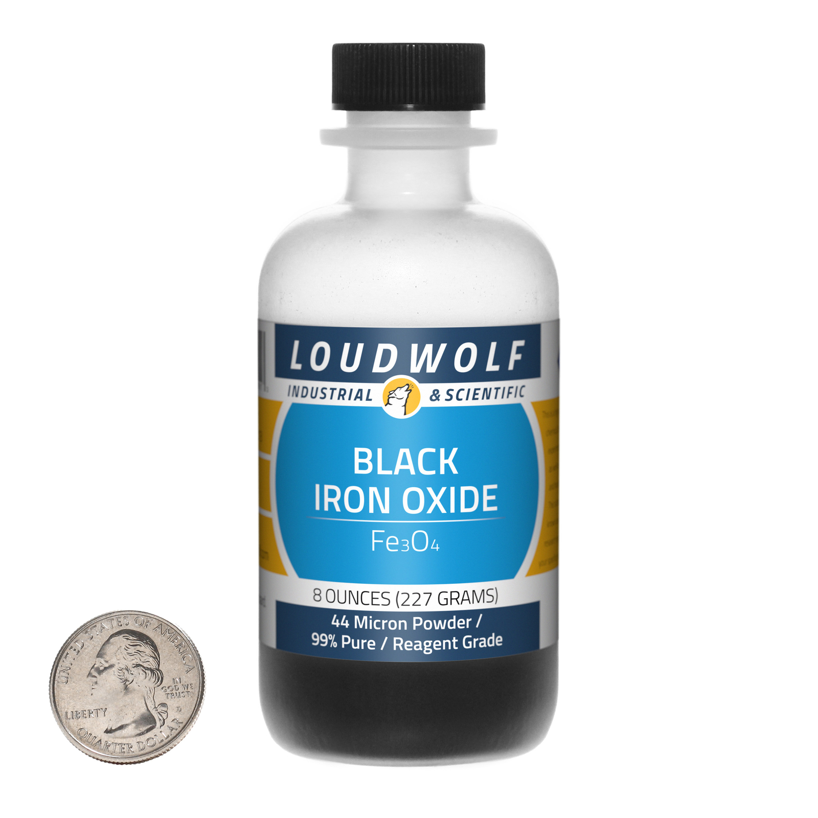 Iron Oxide Black / 8 Ounce Bottle / 99% Pure Reagent Grade / 44 Micron Powder