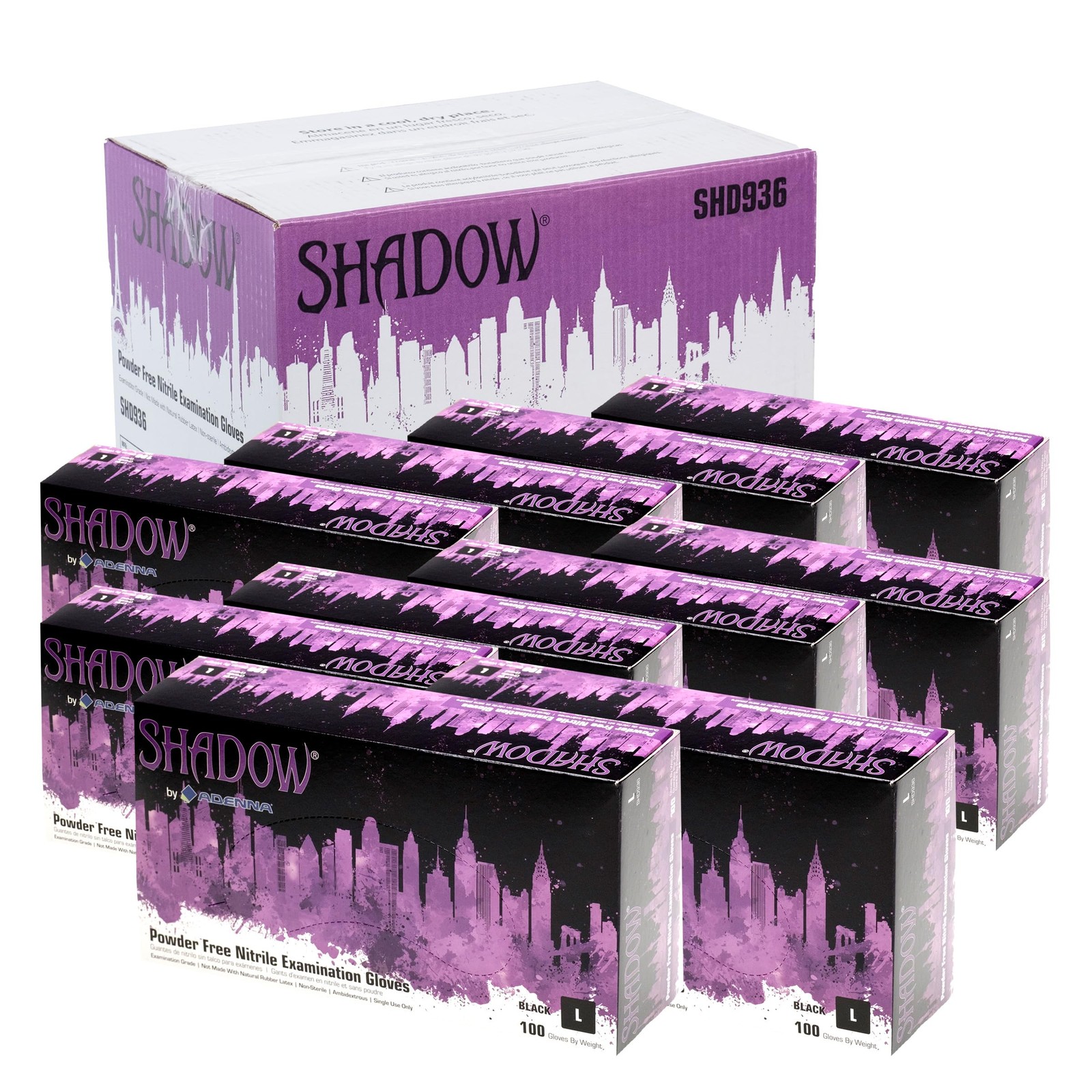 Disposable Nitrile Exam Gloves 6 Mil, Medical Grade, Textured Grip, Black,