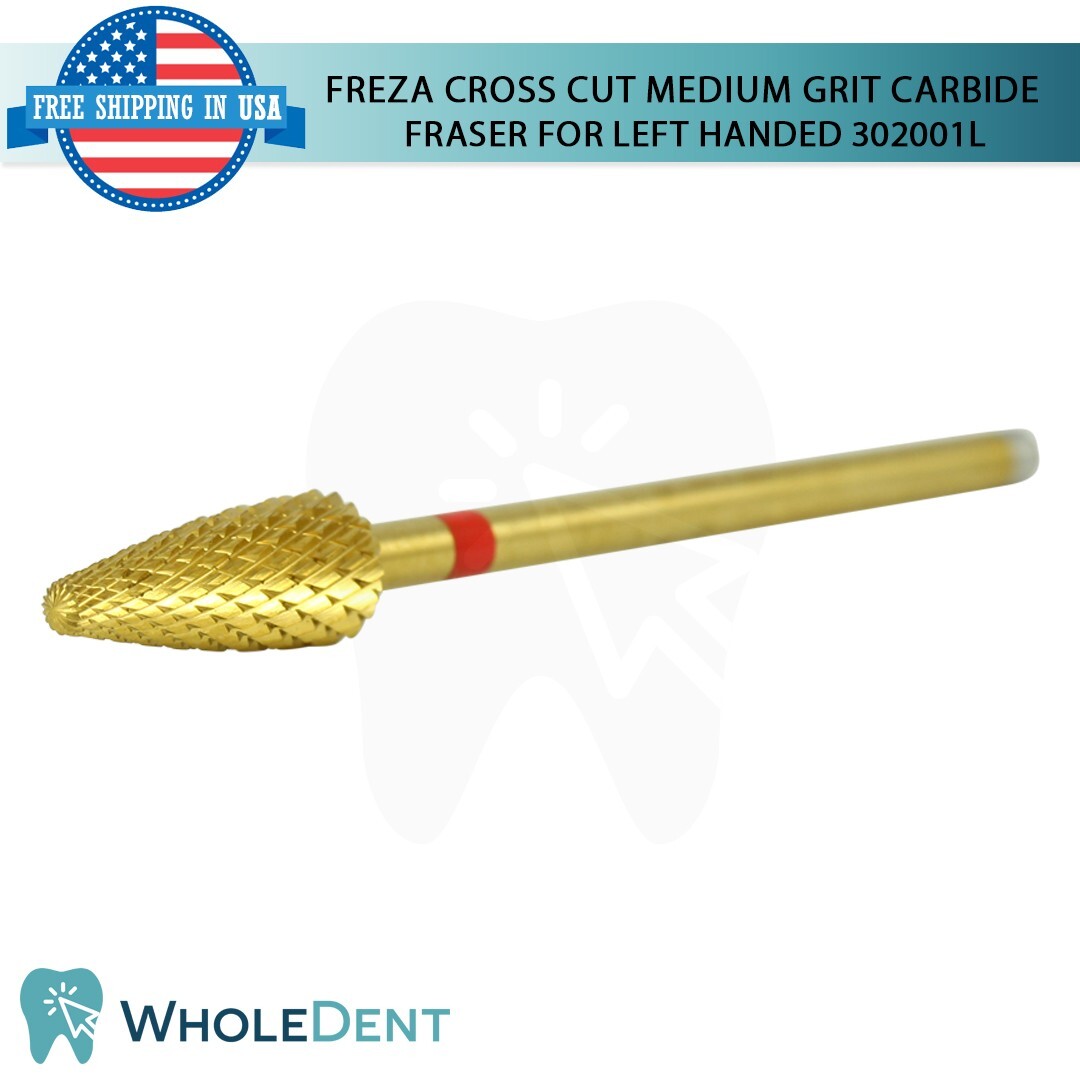 Freza Cross Cut Medium Grit Carbide Fraser Ø5.0mm 302001L Dental Lab Left Handed