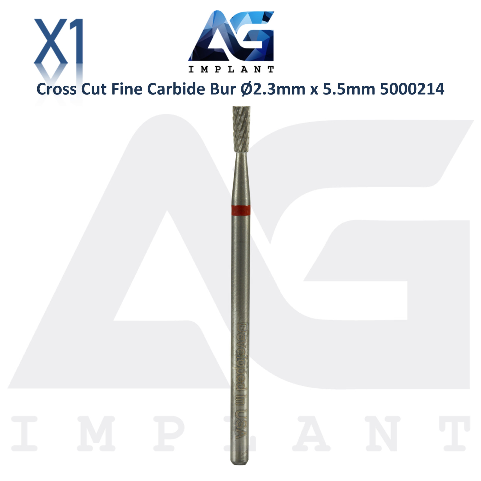 Dental Wilson Cross Cut Fine Bur Ø2.3×5.5mm Inverted Cone Carbide 5000214