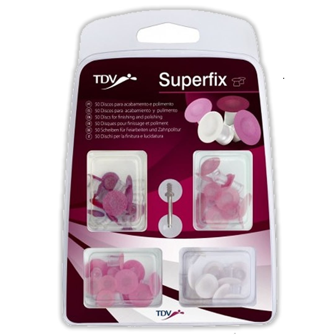 Superfix Sandpaper Discs – 50 Medium Pink Discs + Mandrel CONTRA-ANGLE TDV