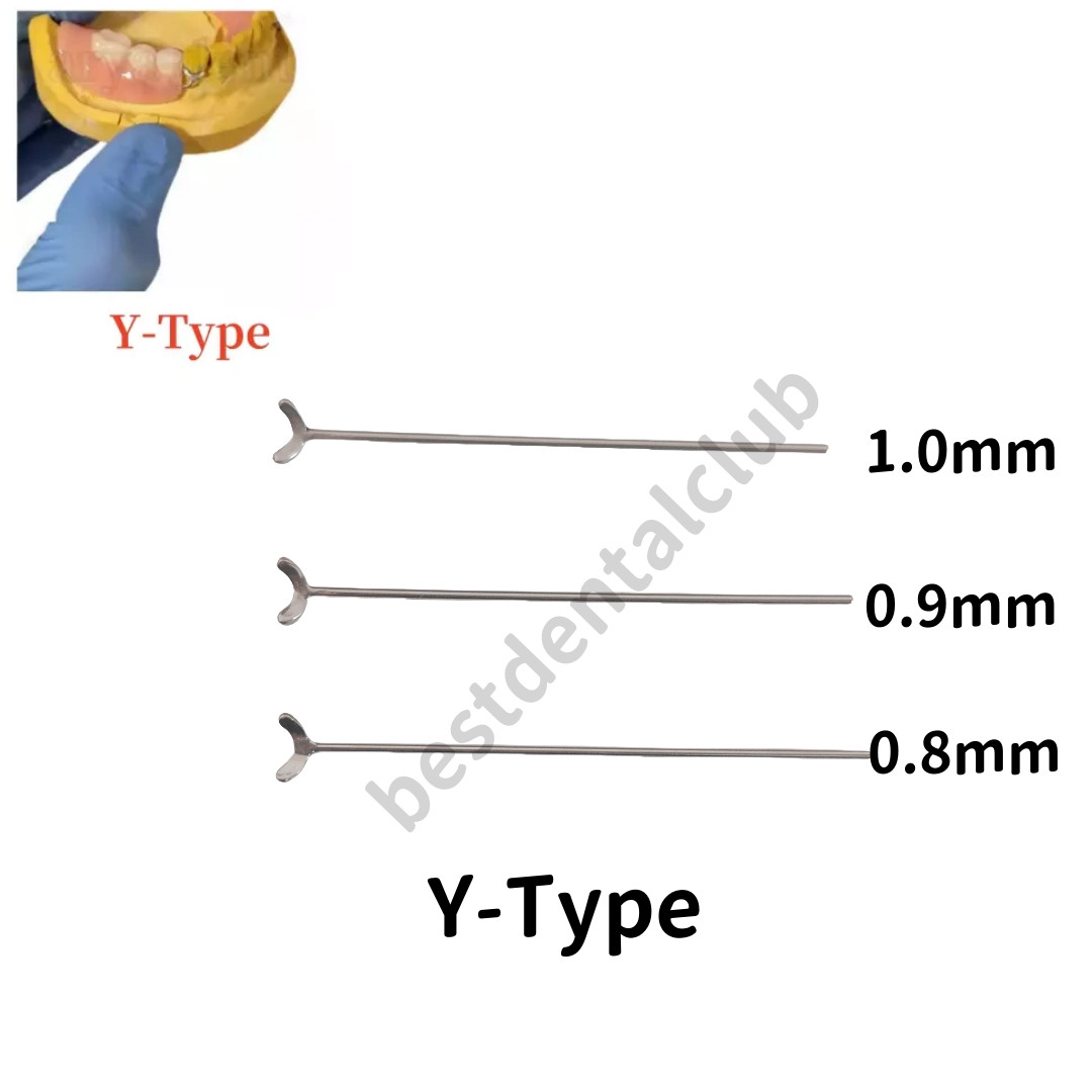 10Pcs Dental Ball Retainer J Clasp Oblique 0.8/0.9/1.0 Y-Type Ortho Scheu Style