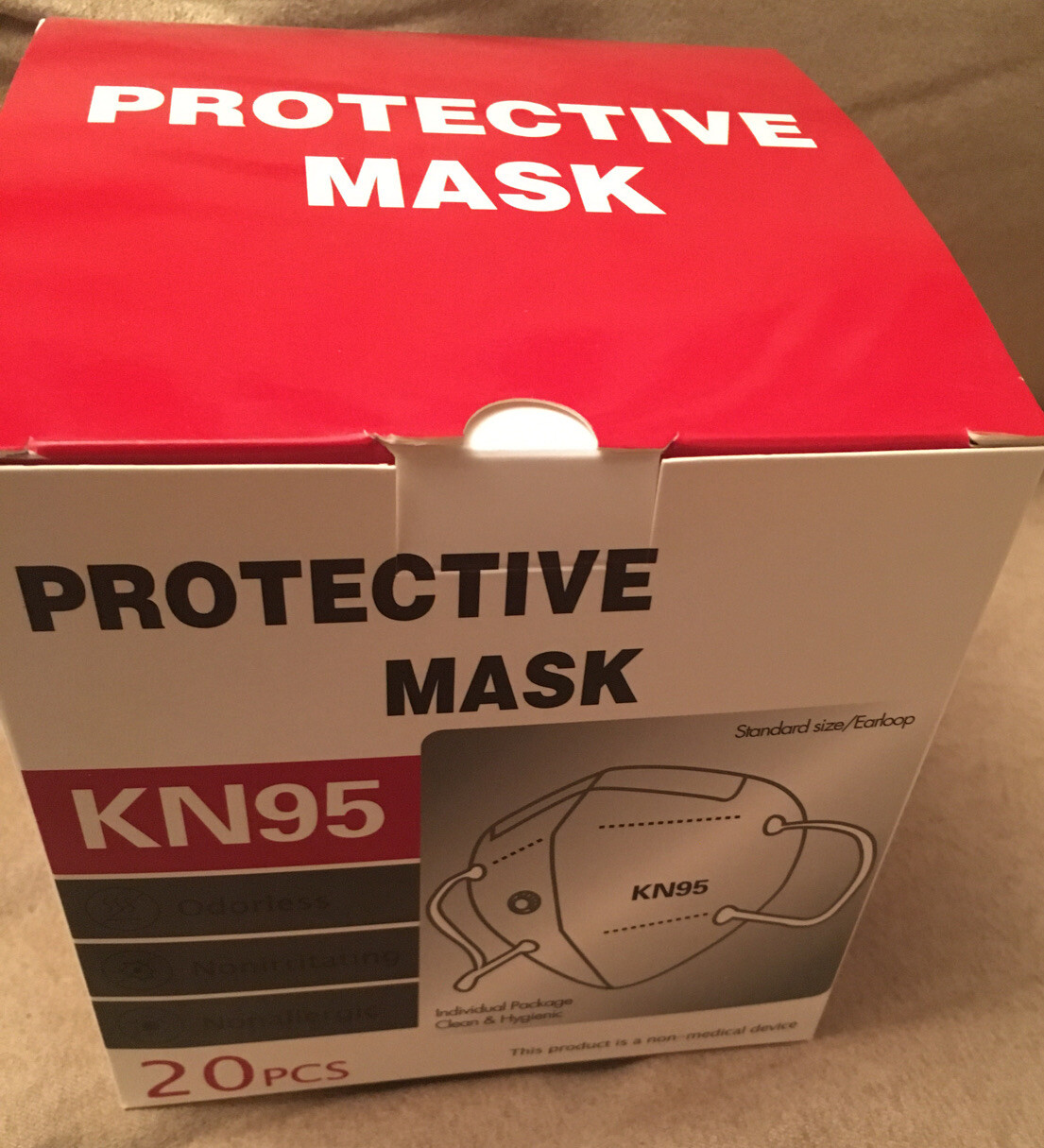 Face Mask KN 95 With Breathing Valve.Box Of 20.USA Authorized Seller
