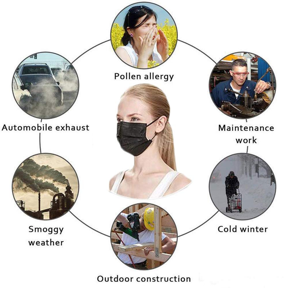 Face Mask Disposable Non Medical Surgical 3-Ply Earloop Mouth Cover [50/100 PCS]