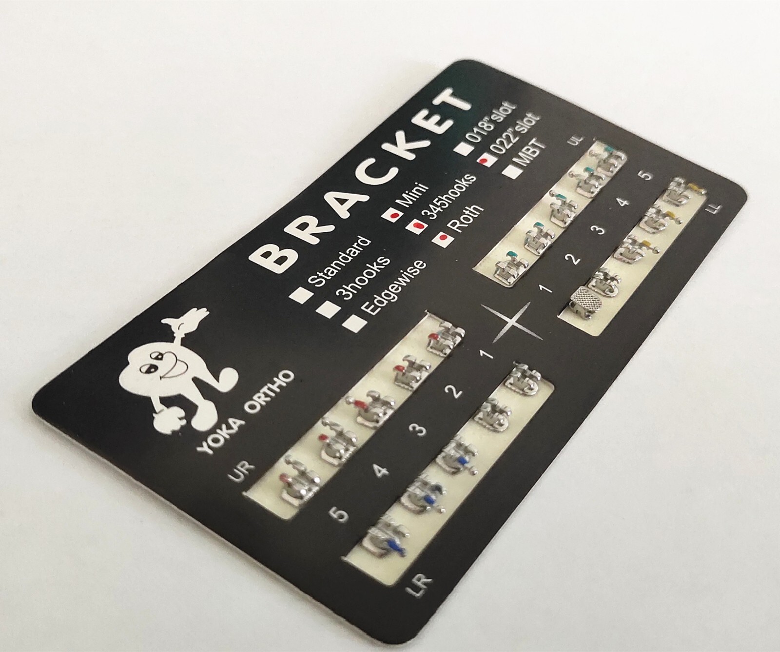 100 Sets Teeth Brackets Mini Roth 022 345 Hooks Dental Metal Braces Black Color