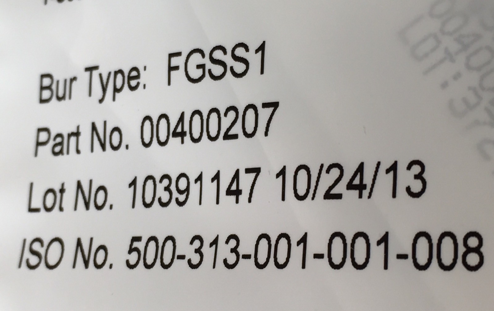 FGSS#1 short Shank Carbide Burs 100/pk Made By KERR. 0.8 mm Head