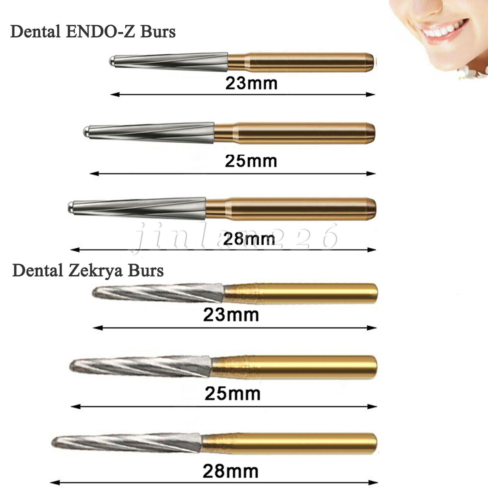 Dental Surgical Endo Zekrya Endo-Z Carbide Tungsten Drill Burr FG Bur 23/25/28mm