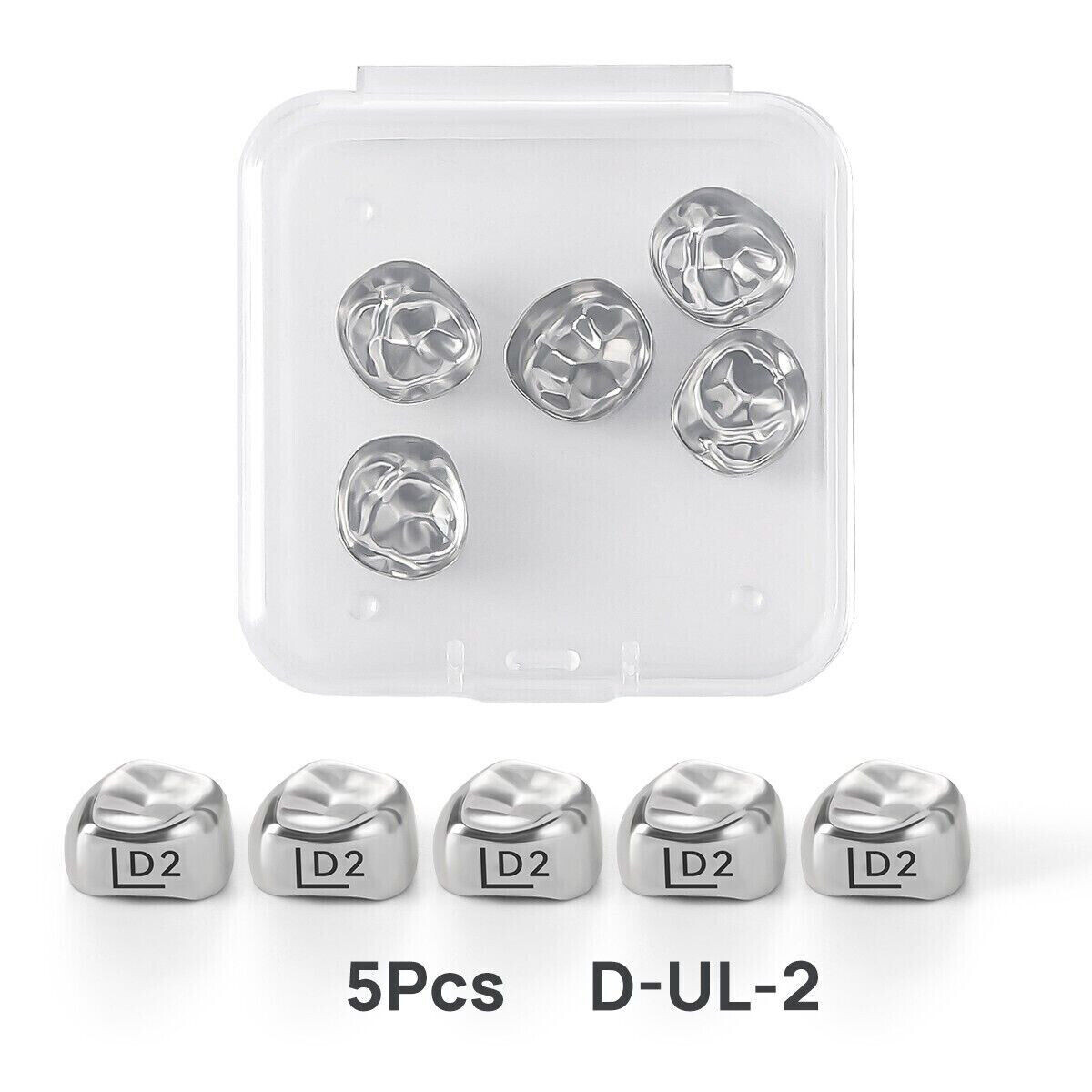 5 Pcs Stainless Steel Dental Kids Primary Molar Crowns Pediatric crown 48 Sizes