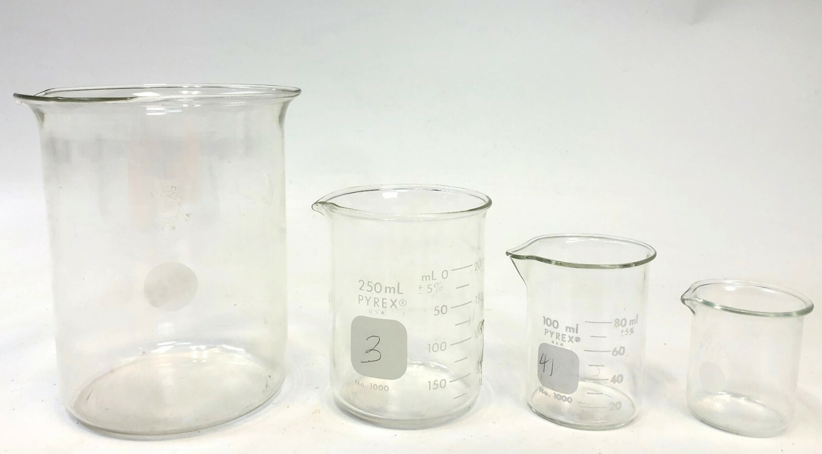 YOU CHOOSE Pyrex Lab Laboratory Borosilicate Glass 1000ml Griffin Beaker Sets