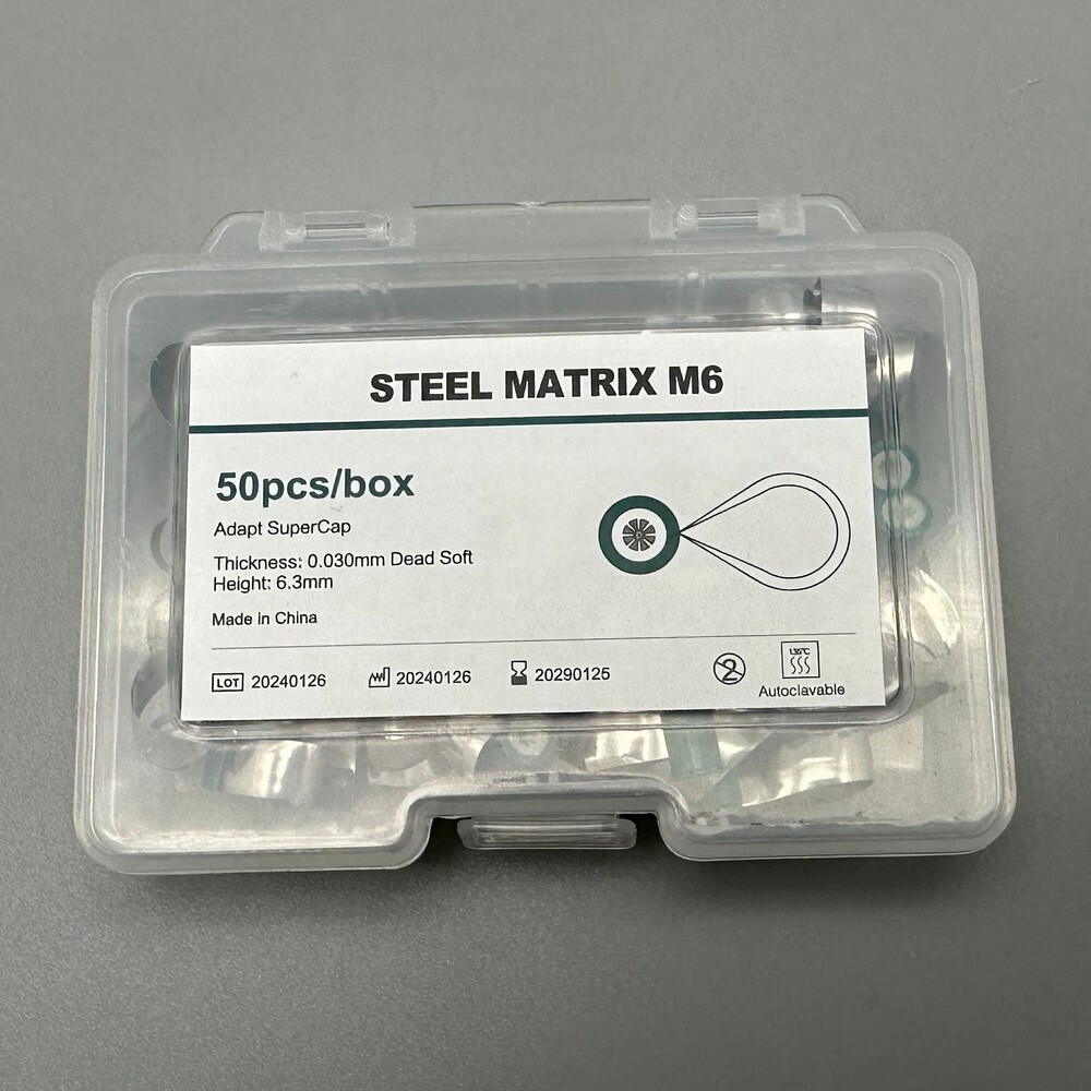 Dental Adapt SuperCap Steel Matrix M6 Matrices 50Pcs/Box Thickness 0.038 mm
