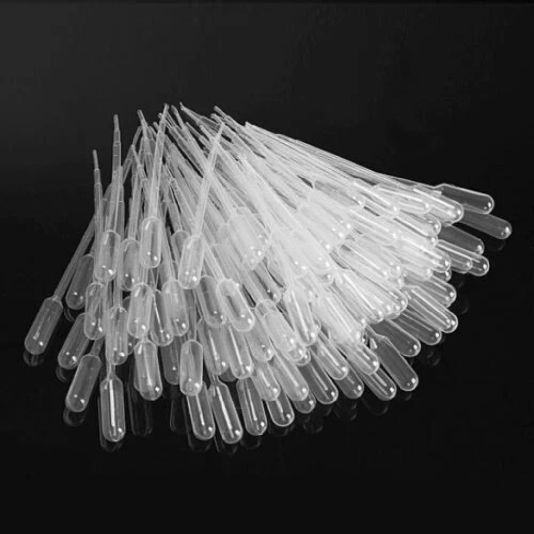100 PCS 3ml Disposable Eye Dropper Set Transfer Graduated Pipette