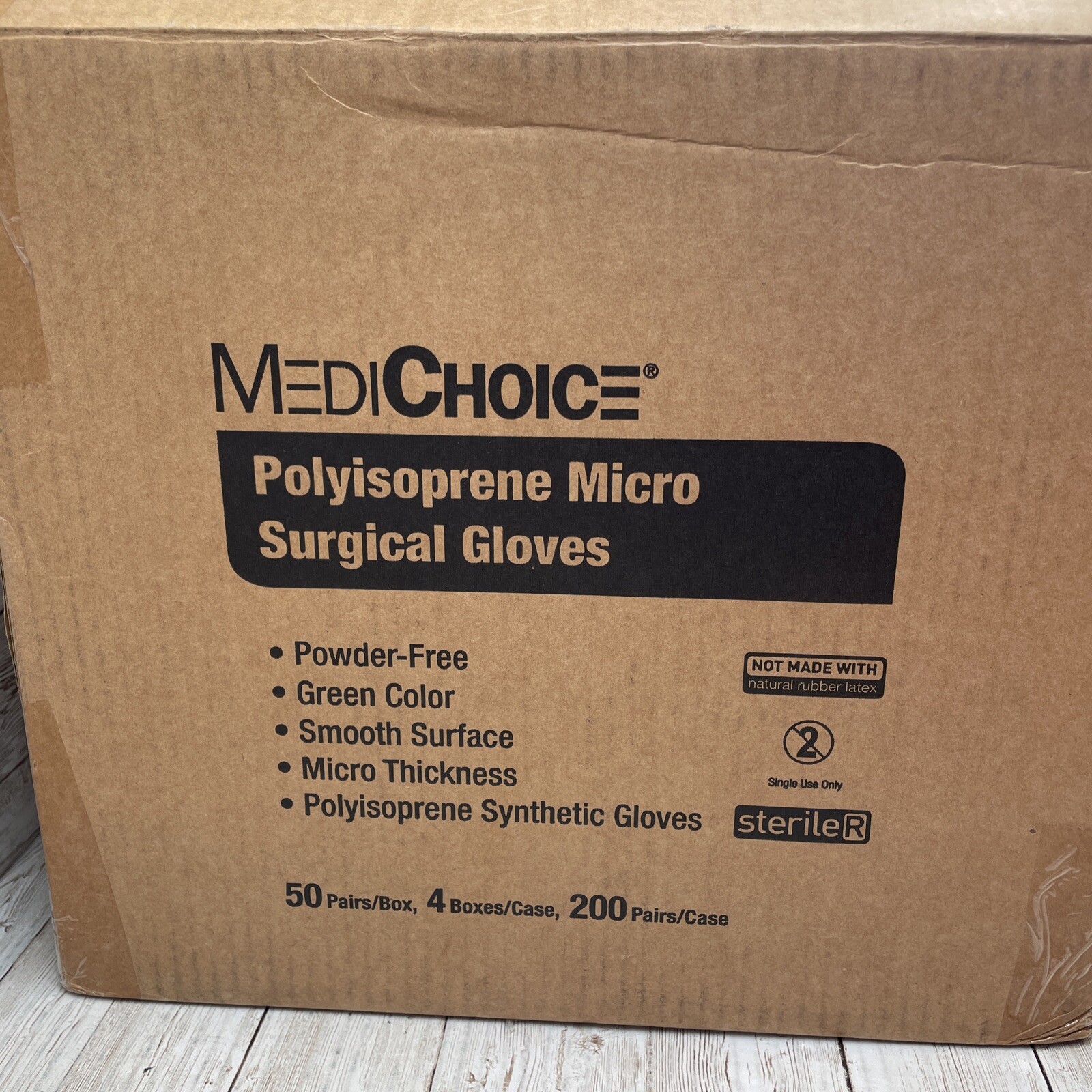 1 CASE MediChoice Polyisoprene Micro Surgical Gloves Sterile Size: 9 *See Dates*