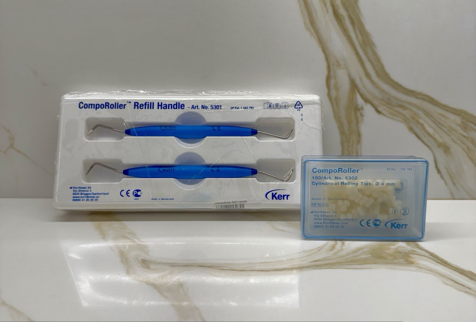 COMPOROLLER KERR HAWE REFILL HANDLE H 5301 + 100 CYLINDRICAL ROLLING TIPS.H5302