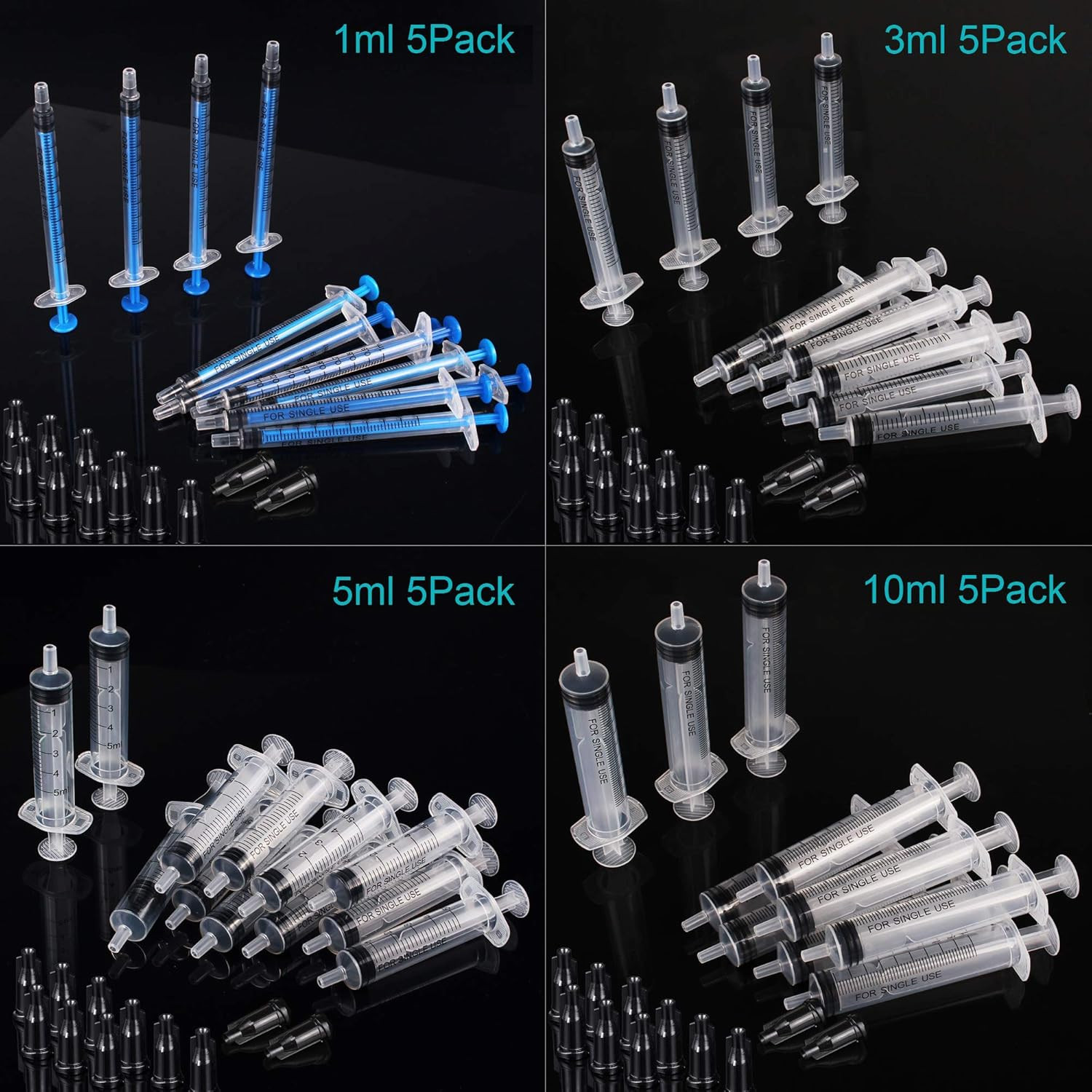 20Pack 1Ml / 3Ml / 5Ml / 10Ml Syringe without Needle – Small Plastic Syringes St