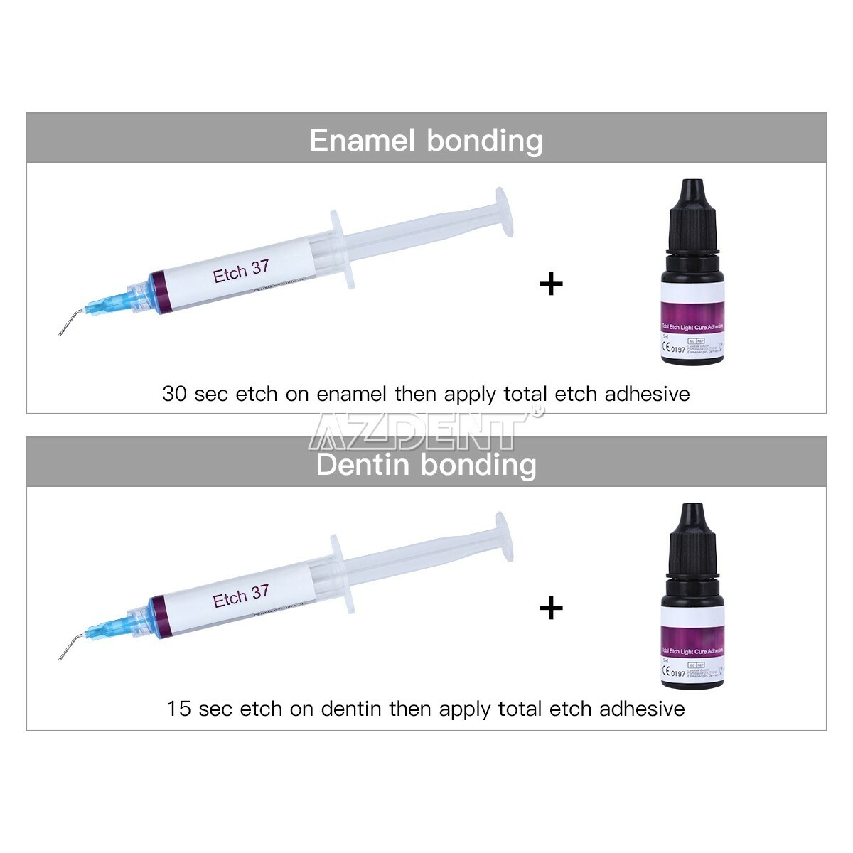 10X Dentex Dental Acid Etching Gel 37% 5 ml/syringe DX Etch 37