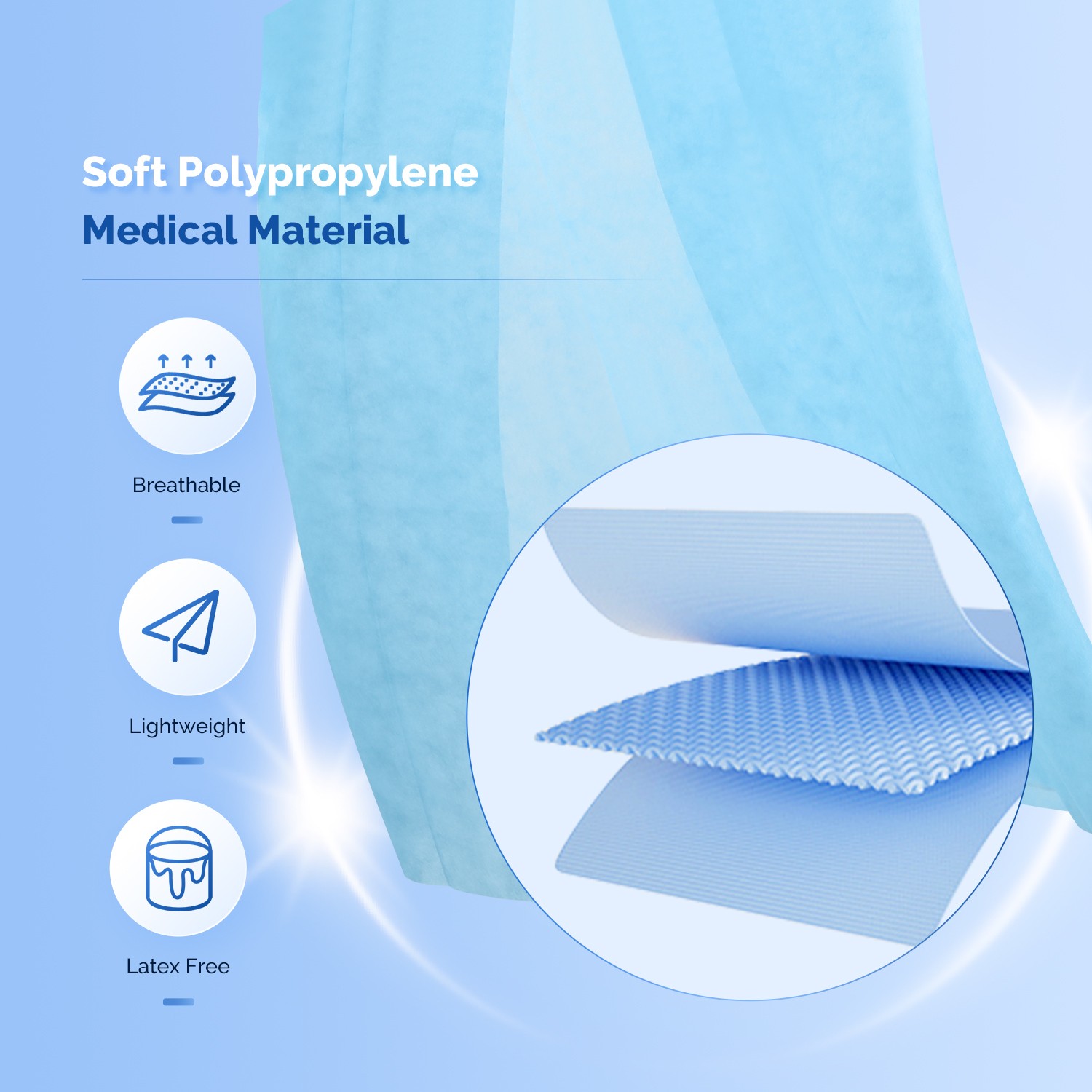 10*Disposable Lab Coats 30gsm SMS Knee Length with Pockets Knit Cuffs 120*140cm