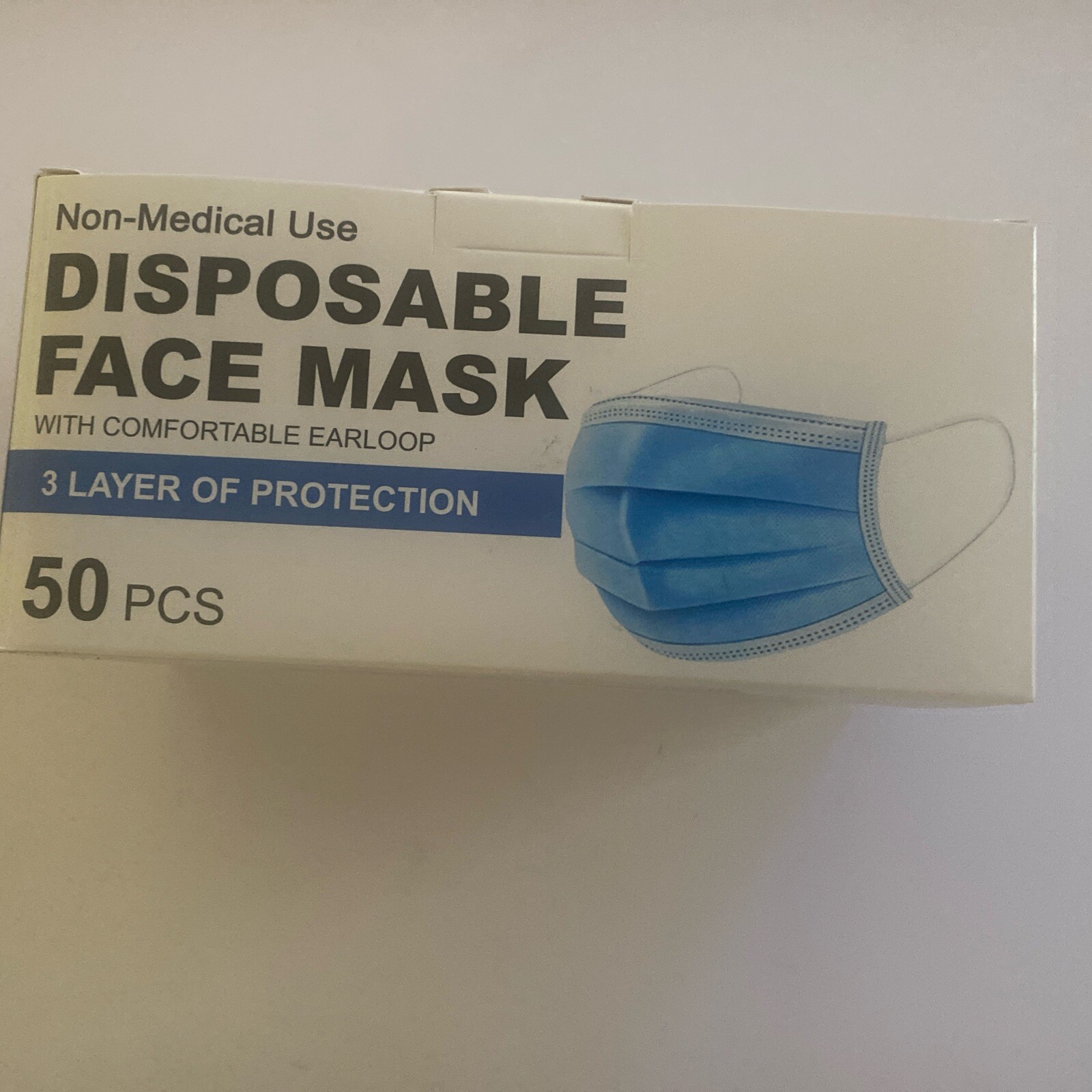 Disposable Face Mask 3 Ply With Ear Loop For Adult, 50 Piece Box 2 Box’s