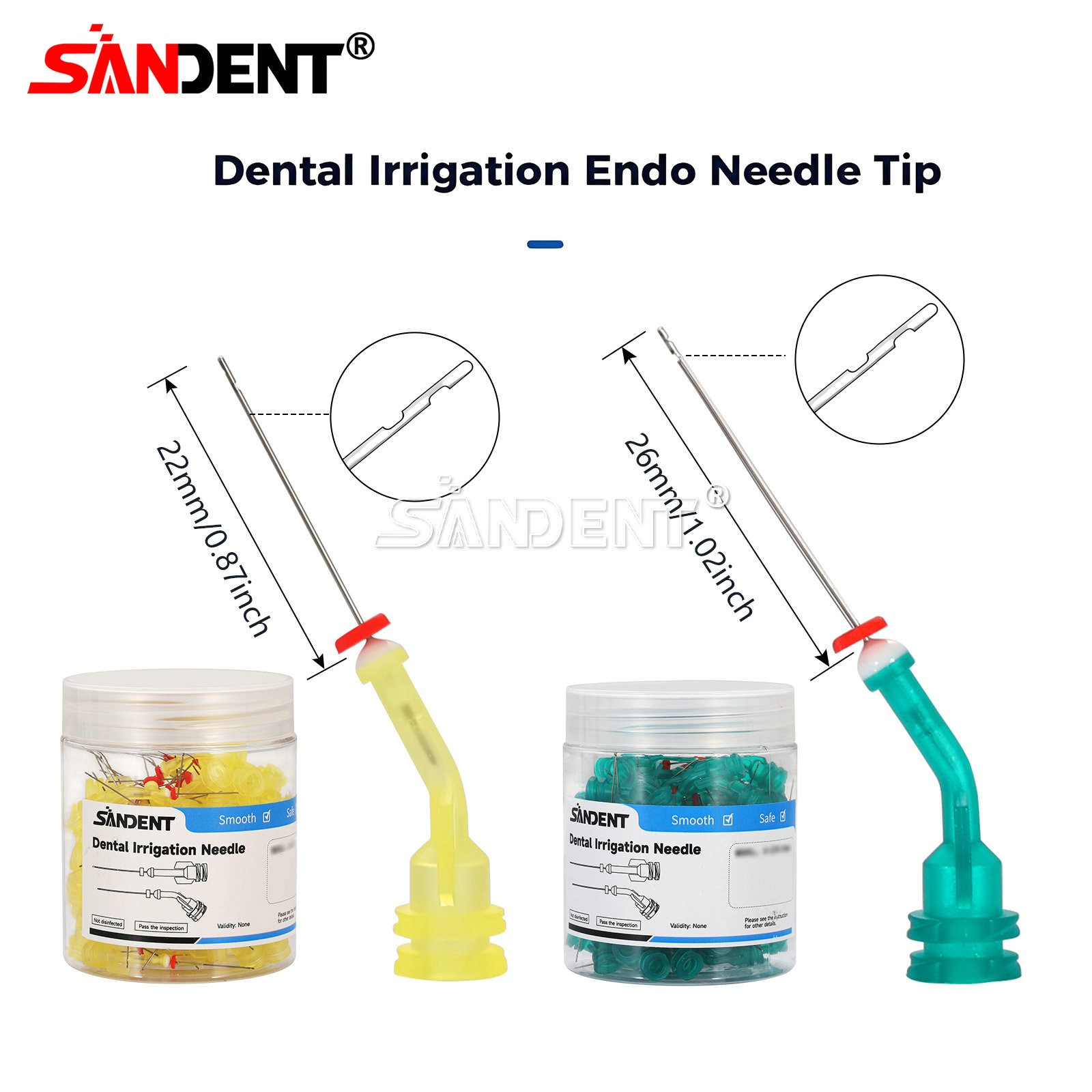 100pcs Plastic Disposable Dental Needles Syringe Tips Endo Irrigation Needle