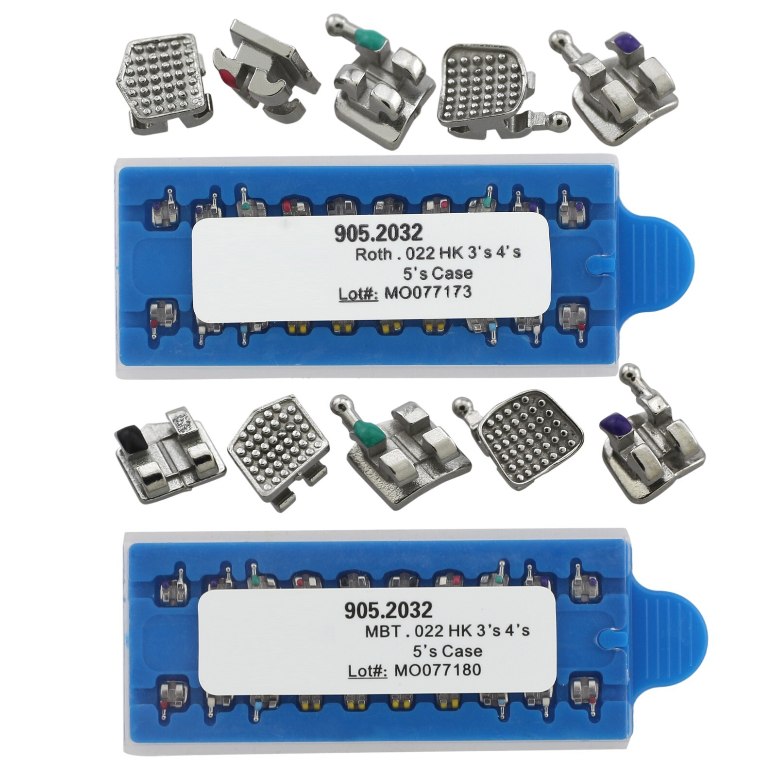 Dental Orthodontic Mini Brackets Metal Braces MIM ROTH MBT 018 022 345 Hooks OC