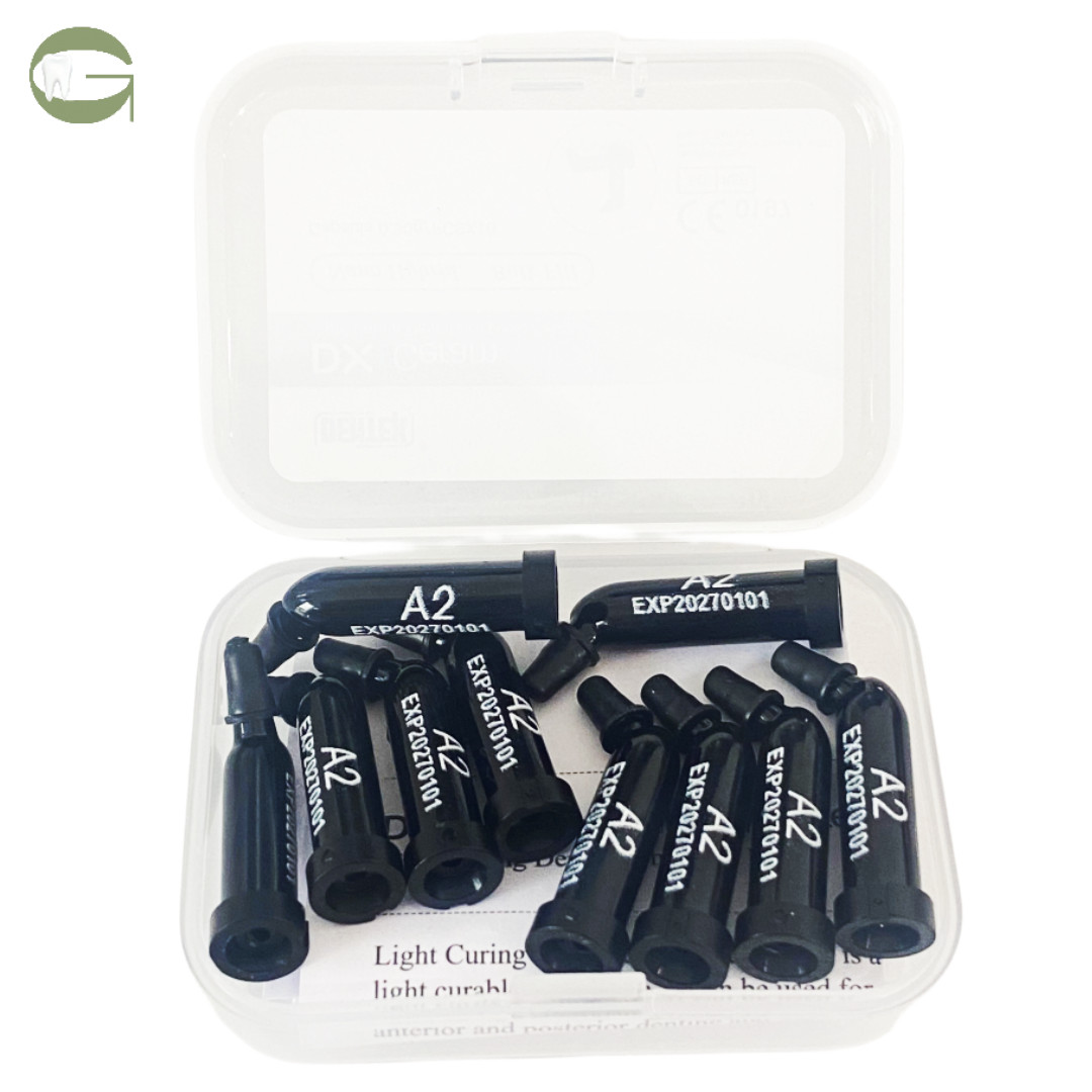 Dental Composite Resin Capsules Unidose Caps Hybrid Light Cure A2 0.3 Gram
