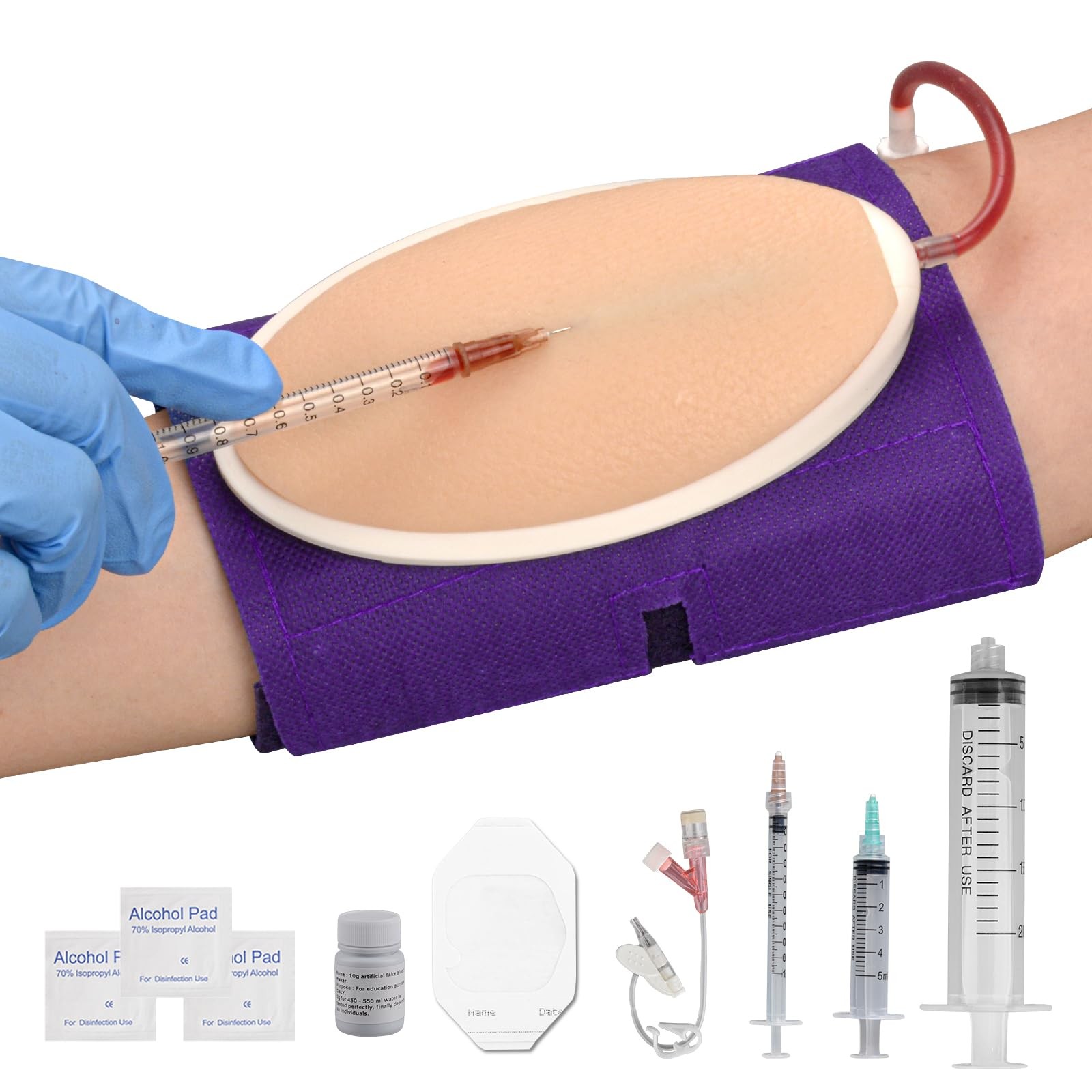 Phlebotomy and Venipuncture Practice Kit, Wearable IV Practice Kit with Needl…